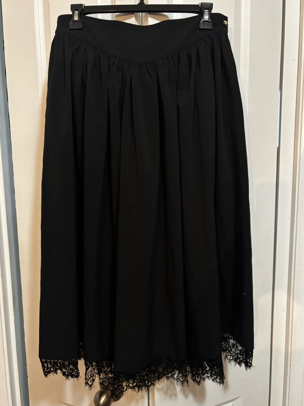 Disturbia lace trim midi skirt